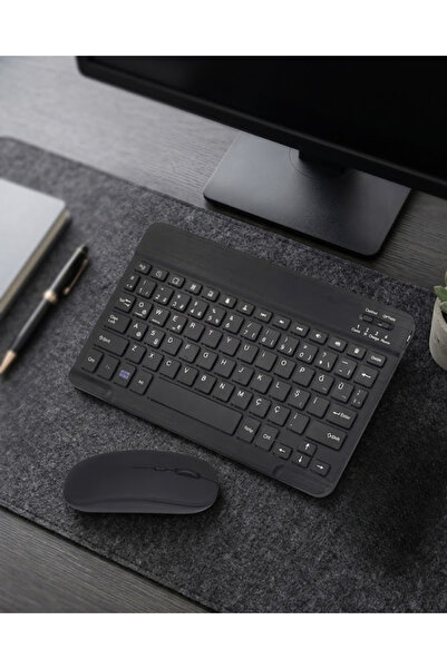 ilyas kayhan Bluetooth Klavye Mouse Seti Taşınabilir Wireless Bilgisayar Aksesuarı