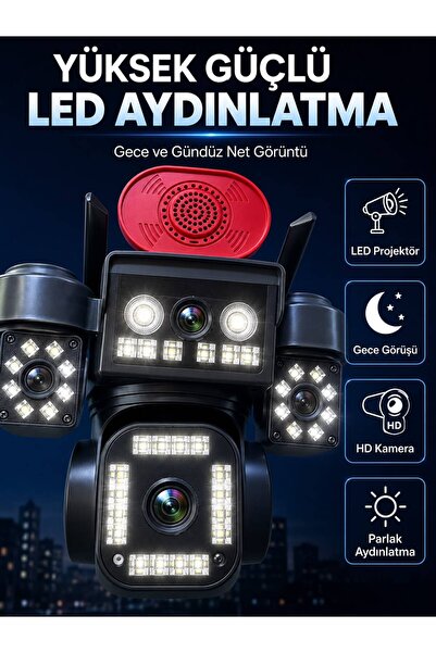 Yüksek Güçlü LED Aydınlatma ve Gece Görüş Teknolojisi ile Günün Her Saatinde Net Görüntüleme