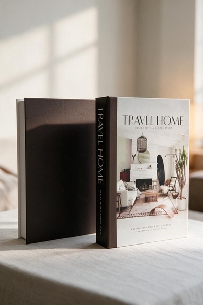 DekorKutum Travel Concept Coffee Backed Decorative Book Box Storage Box Home ...