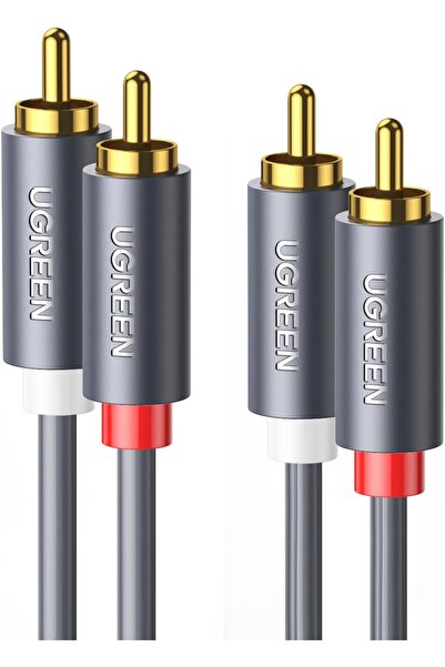 2RCA to 2RCA Ses Kablosu, 5 Metre, Antrasit