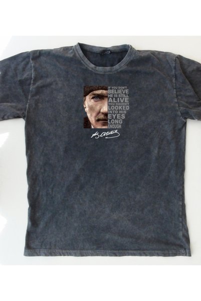 mAddog Atatürk "He Is Still Alive" / Large Print on the Back / Large Size (Relax Fit) 13XL ---- >>Small