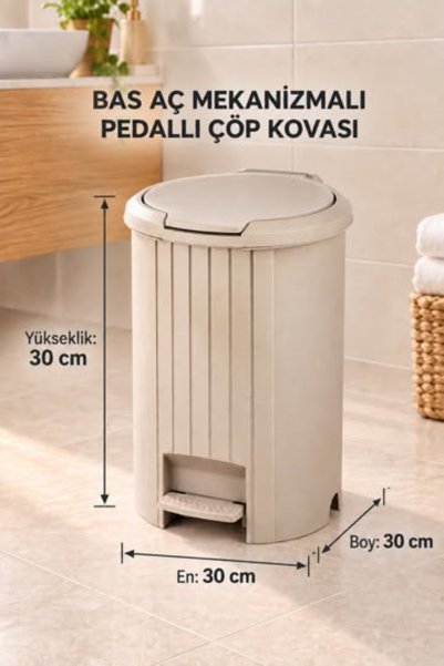 Zeria Home Özel Kalite İster Ayakla Bas İster Elle Aç Mekanizmalı Banyo Ve Mu...