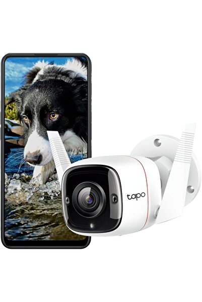 C310, 2K 3MP Dış Mekan Wi-Fi/Ethernet Güvenlik Kamerası, Hareket Algılama, IP66 Su Geçirmez, 30m Gec