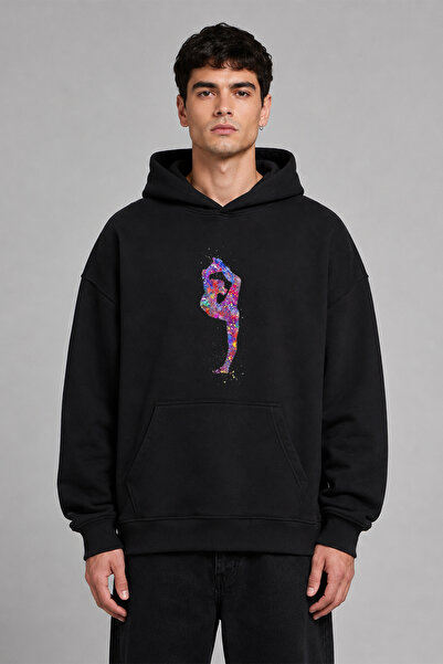 VSRN Φούτερ με κουκούλα Ballerina 1 Design, με προεκτυπωμένο σχέδιο, σε μεγάλ...