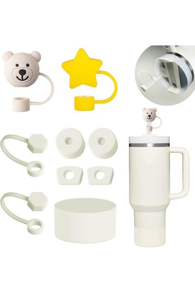 GENERAL Stanley Cup Accessories Set Including 6 Pcs Silicone Spill Proof Stop...