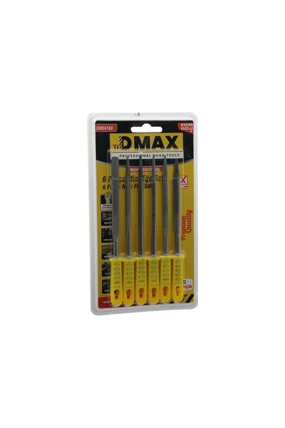 6PCS Mini Çelik Eğe Seti Düz - Yuvarlak - Yarı Dairesel - Kare - Üçgen