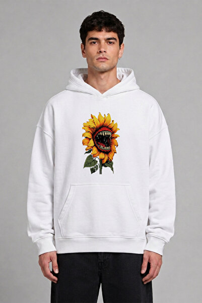 VSRN Φούτερ με κουκούλα Monster Daisy Design με στάμπα μπροστά, σε μεγάλο μέγ...
