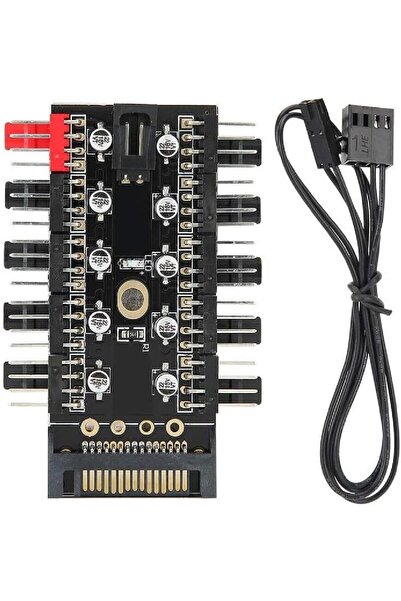 S moda 4988 10 Port Fan Power Sata Güç Switch Pwm Çoklayıcı