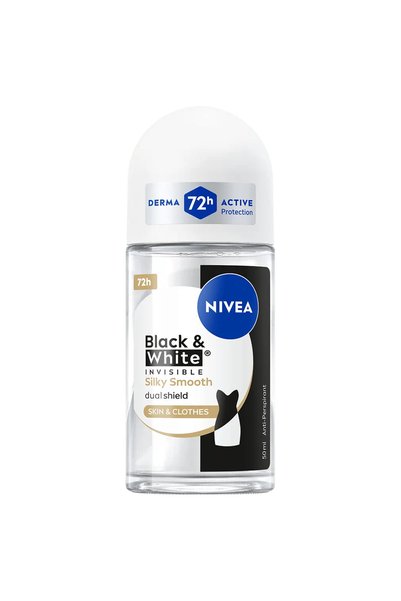 NIVEA Deodorant roll-on pentru femei Black&White Invisible Silk I Smoothness ...