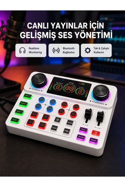 Lisinya Sound Card for Podcast Karaoke and Social Media Broadcasts -