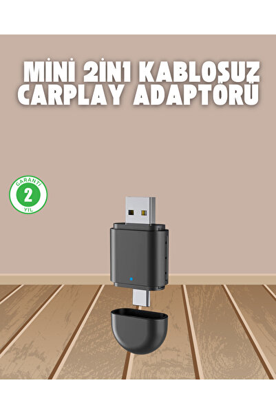 Marsilyan Kablosuz CarPlay Adaptörü – USB-A & Type-C Uyumlu Hızlı Bağlantı Cihazı AKL48JD5