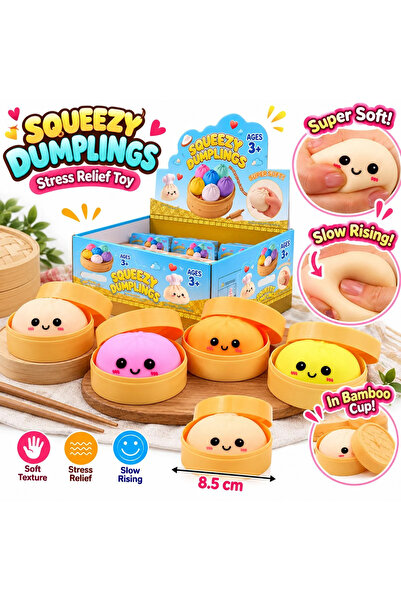 Generic Brand Squeezy Dumplings Squishy- Jucării Antistres Kawaii în cupă Bam...