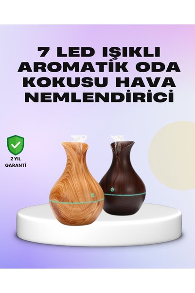 NW NessiWorld موزع روائح عطرية ومرطب هواء بنمط خشبي بالموجات فوق الصوتية سعة ...