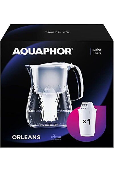 Aquaphor وعاء فلتر مياه أورليانز 4.2 لتر، للحد من الجير والكلور وغيرها من الش...