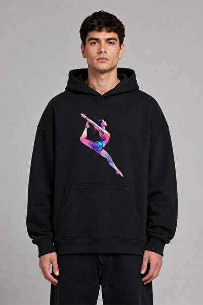 VSRN Φούτερ με κουκούλα Ballerina 8 Design, με προεκτυπωμένο σχέδιο, σε μεγάλ...