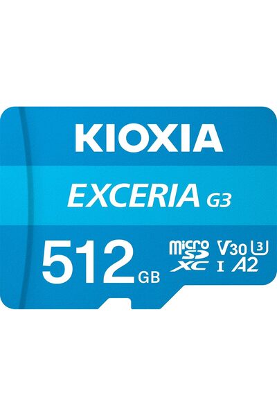 ART3 EXCERIA G3 512GB microSDXC Hafıza Kartı – UHS-I U3 V30 C10 A2, 160/50MB/s'ye Kadar, 4K