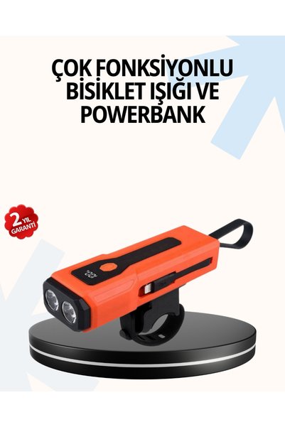 Marsilyan Powerbank Özellikli Bisiklet Işığı Dijital Göstergeli Led AKL48JD5