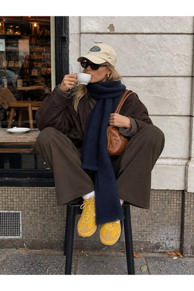 sf collection شال أساسي ناعم الملمس بلون واحد مع شراشيب طويلة