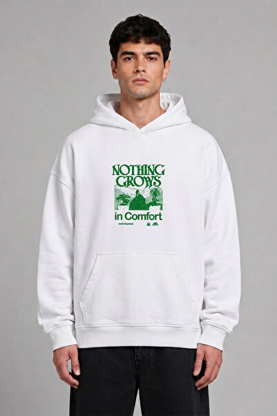 VSRN Φούτερ με κουκούλα Nothing Gro Design με στάμπα μπροστά, σε μεγάλο μέγεθ...