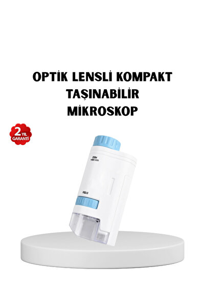 Global LED Işıklı Mikroskop 80X–200X Zoom Eğitici Bilim Seti ve Taşınabilir