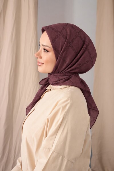 Valentino Orlandi Valen011 Sıena Jacquard Scarf Brown 90 X 90
