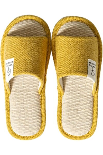 AioTio Breathable Linen Slippers for Women and Men, Anti-Slip Indoor Floor Sl...