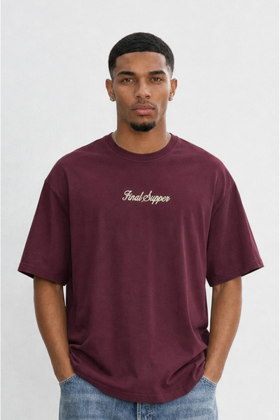 Respire Tricou Oversize Bărbați, Tricou Supradimensionat Streetwear cu Broder...