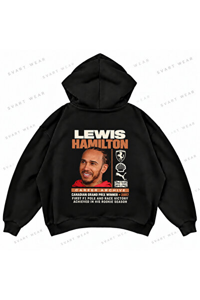 SVART WEAR Hanorac supradimensionat cu glugă și imprimeu Lewis Hamilton F1