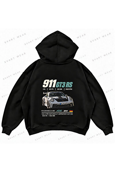 SVART WEAR Φούτερ με κουκούλα Porsche 911 GT3 RS με στάμπα, σε oversized και ...