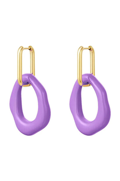 OEM Cercei Mauve Pop, din oțel inoxidabil, cu geometric