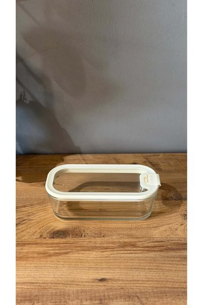 şirineşyalarım Lena Dikdörtgen Silikon Vakumlu Cam Kahvaltılık Kase 560 ML - ...