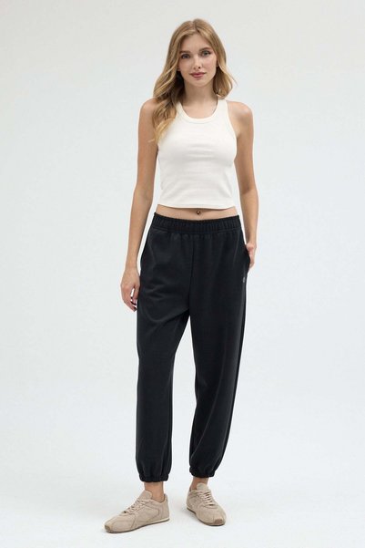 COTTON CLUB BY ORGANIC REWORKS Kadın Jogger Eşofman Altı Modal Kumaş Beli Ve ...