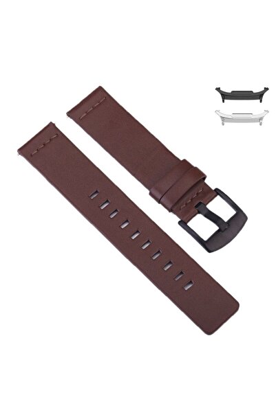 VD VERY DREAM leather strap compatible with Samsung Galaxy Watch8 44mm, Brown