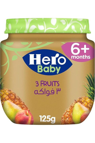 Hero Baby وعاء كومبوت التفاح، 125 جرام