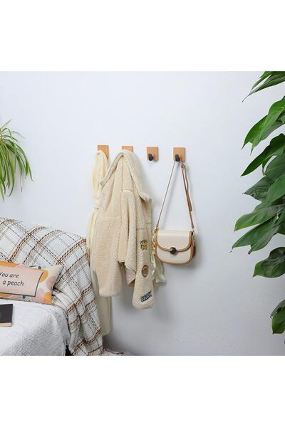 GENERAL DELITON Adhesive Hooks - 4 Pack Towel/Coat Hooks Wall Hooks Stick on ...