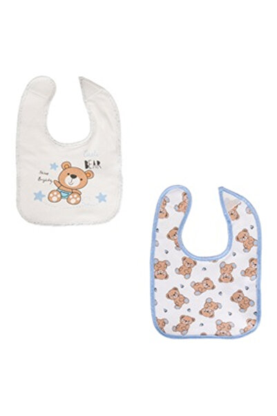 OEM White Cotton Bibs with Patterned for Newborns - 2pcs