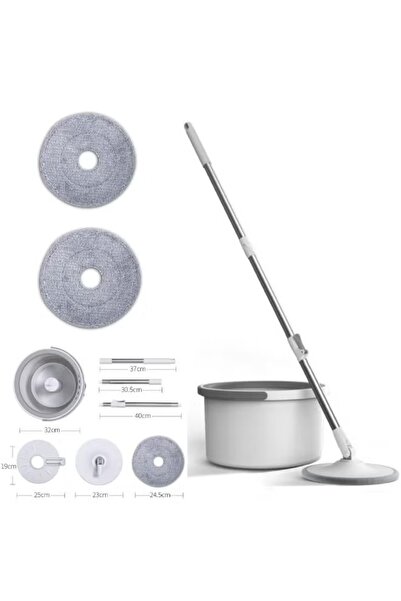 PAACHU 360° Flat Spin Mop with Bucket – Durable Design, Adjustable Handle, Microfiber Pad-2.5L