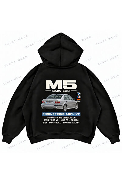 SVART WEAR Hanorac supradimensionat cu glugă și imprimeu grafic BMW M5 E39