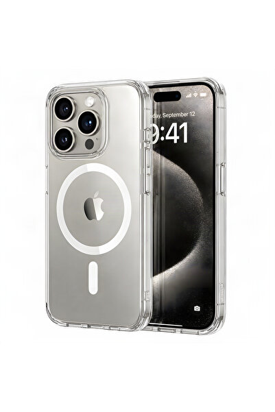Tradebit Husă transparentă magnetică MagSafe pentru Apple iPhone 14 Pro