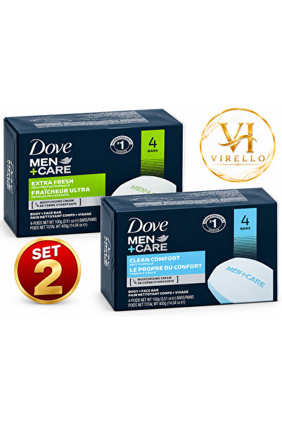DOVE MEN + CARE Σετ Dove Men+Care – Έξτρα Φρεσκάδα + Καθαρή Άνεση, 8 Σαπούνια...