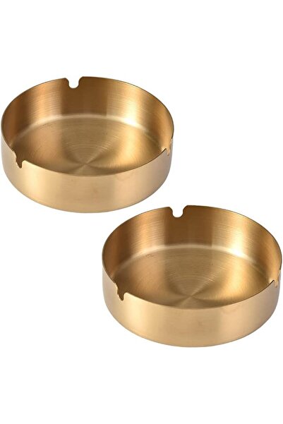 GENERAL Household Stainless Steel Ashtray Round Design Tabletop Ashtray Suita...