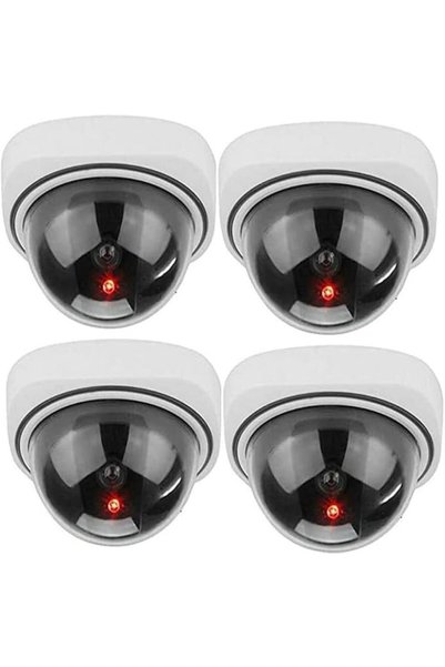 bw Dummy Fake Camera - 4pcs Imitation Dummy CCTV Security Dome Cameras With F...