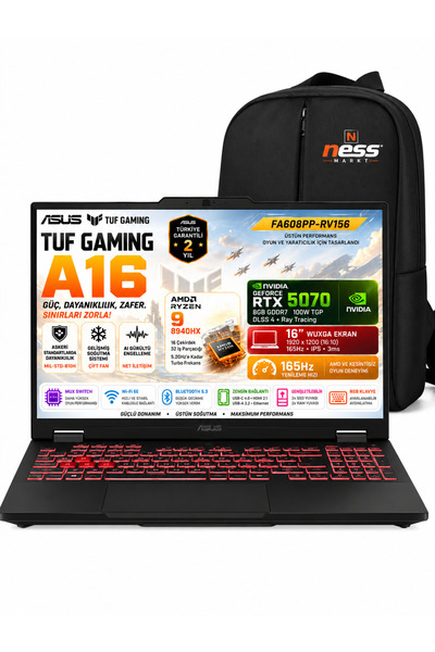 ASUS TUF Gaming A16 FA608PP-RV156-Gaming AMD Ryzen 9 8940HX 32GB 1TB SSD RTX ...