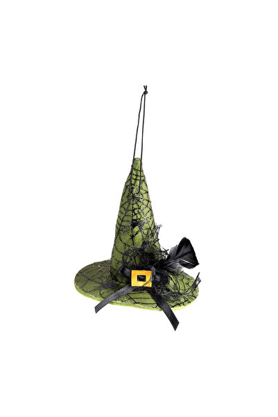 Decorer Pălărie de vrăjitoare de Halloween, textilă, multicoloră III Ø 10 cm ...