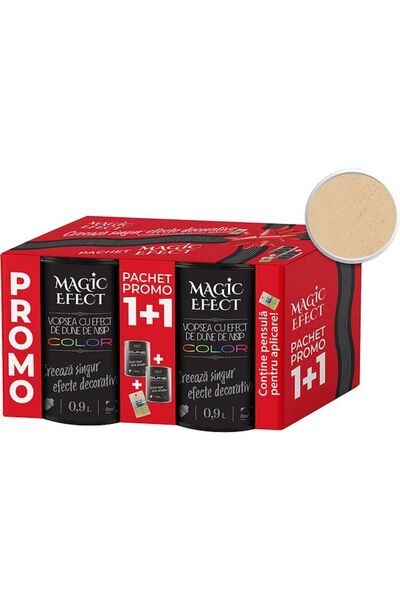 Magic Συσκευασία 1+1 Βαφή με εφέ άμμου, περιλαμβάνεται πινέλο, Μαροκινή κρέμα...