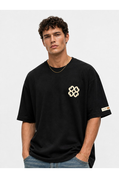 Respire Tricou Oversize Bărbați, Tricou Supradimensionat Streetwear cu Patch ...