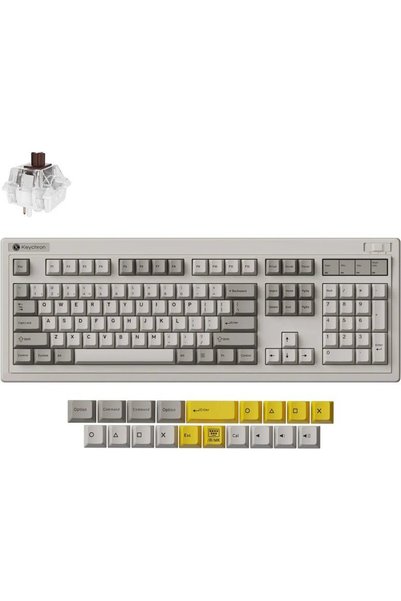 Keychron R6 Qmk Ασύρματο Μηχανικό Πληκτρολόγιο Καφέ Διακόπτες Hot-Swap RGB 10...