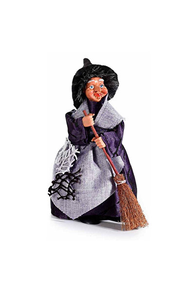 Decorer Figurină Vrăjitoare de Halloween Befana cu Suport pentru Bomboane III...