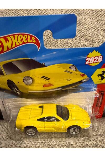 2026 Q Case Ferrari Dino 206 GT - Sarı Renk (New Model) Nadir Oyuncak Model Araba