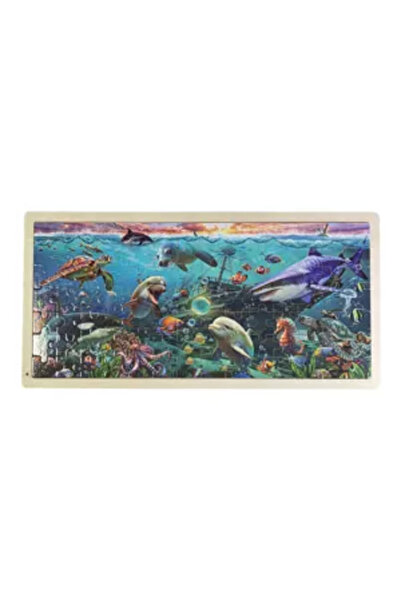 Generic Brand Ocean Themed Wooden Puzzle 45x22.5x0.5 cm for Children, Educati...